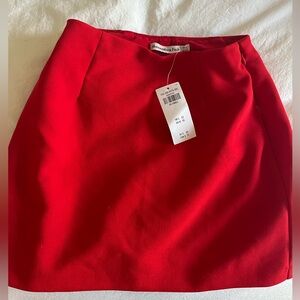 NWT Abercrombie & Fitch Women’s red mini skort, size xxs